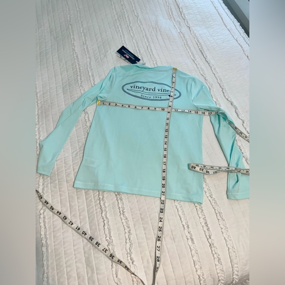 New Vineyard Vines Rashguard Long Sleeve Youth Kids Size Small Crystal Blue UPF - Picture 3 of 4